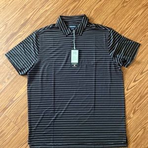 Chase 54 black/white stripes golf polo